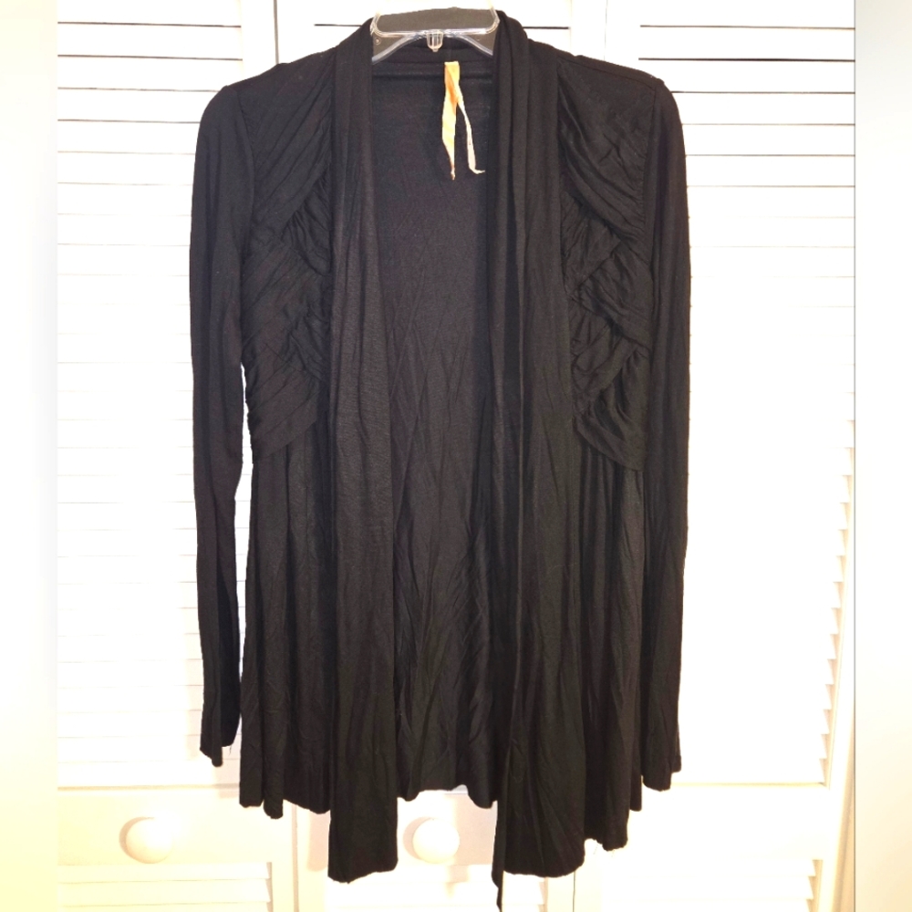 Anthropologie Bailey 44 Women's S Black Open Front Cardigan